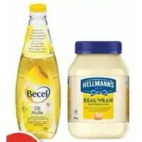 Becel Oil, Kraft Miracle Whip or Hellmann's Mayonnaise