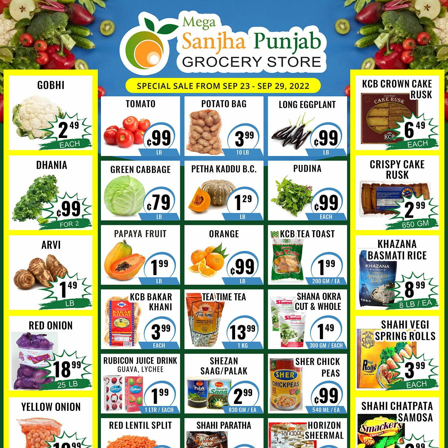 Mega Sanjha Punjab Grocery Store Weekly Flyer - Weekly Specials - Sep ...