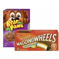 Dare Bear Paws Viva Puffs Wagon Wheels or Econo Cookies 