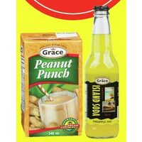 Grace Peanut Punch or Grace Soda Drinks