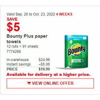 Bounty Plus Paper Towels