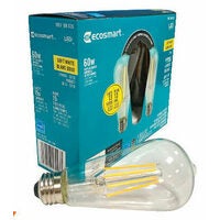 Ecosmart 60W Equivalent Dimmable Glass Clear Bulbs