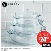 Libbey Baker's Basics Glass Casserole Set