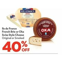 Ile De France French Brie Or Oka Swiss Style Cheese