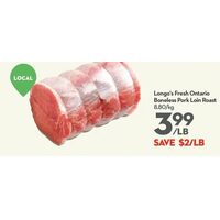 Longo's Fresh Ontario Boneless Pork Loin Roast