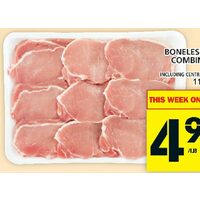 Fresh Boneless Pork Combination Chops