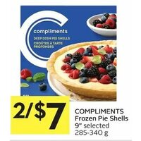 Compliments Pie Shells 9"