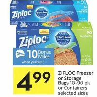 Ziploc Freezer Or Storage Bags Or Containers 