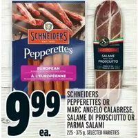 Schneiders Pepperettes Or Marc Angelo Calabrese, Salame Di Prosciutto Or Parma Salami