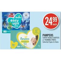 Pampers Super Boxed Diapers Or Training Pants