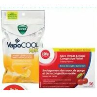 Vicks Vaporub Jar, Vapocool, Life Brand Throat Lozenges Or Herbion Cold & Flu Products