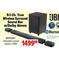 JBL 9.1 Ch. True Wireless Surround Sound Bar W/ Dolby Atmos 