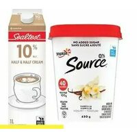 Sealtest Cream, Yoplait Source Yogurt