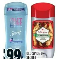 Old Spice or Secret Deodorant