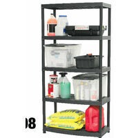 Black 5- Shelf Storage Unit