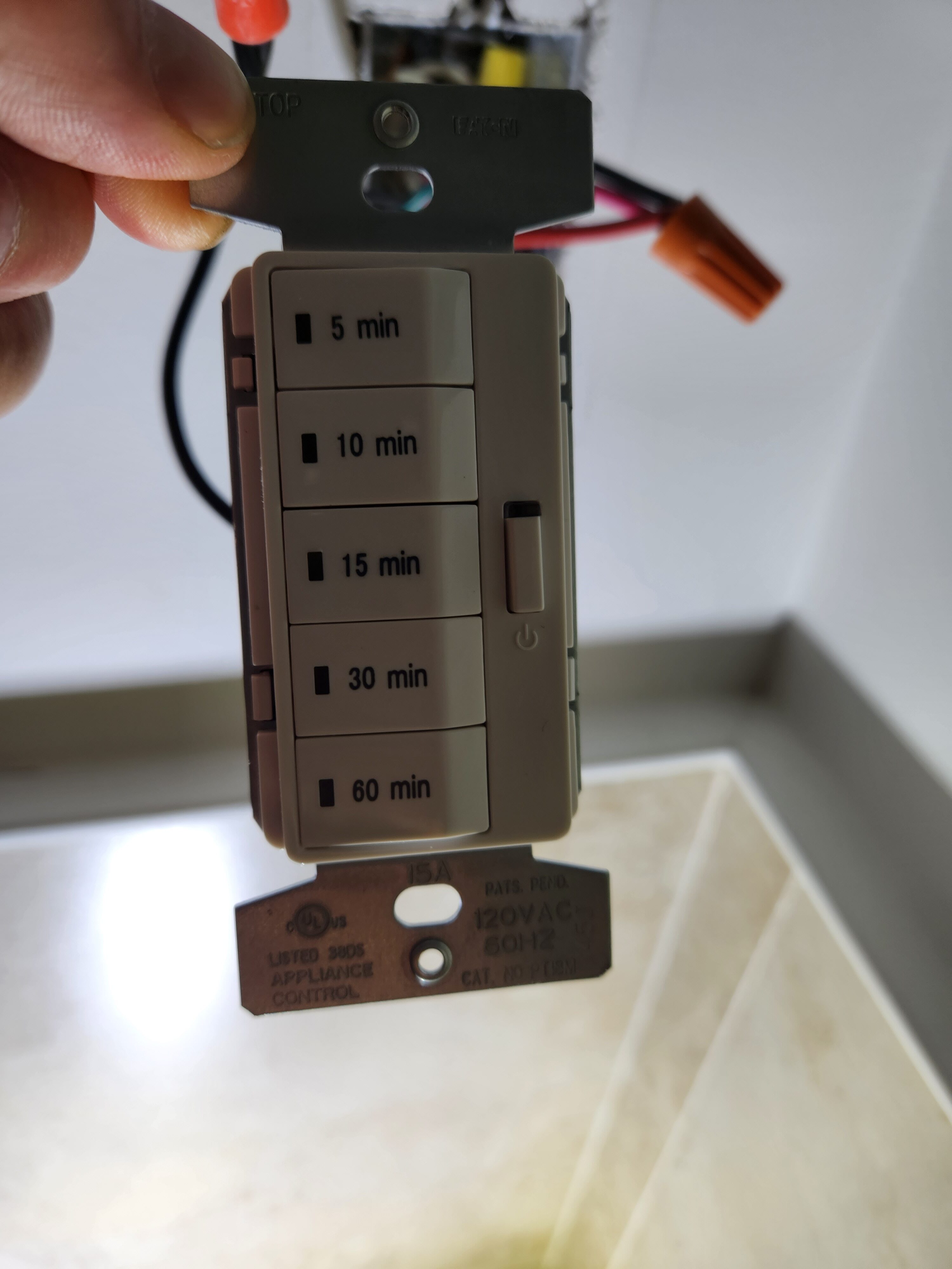 Eaton Bath Fan Countdown Timer now on all the time, no green light ...