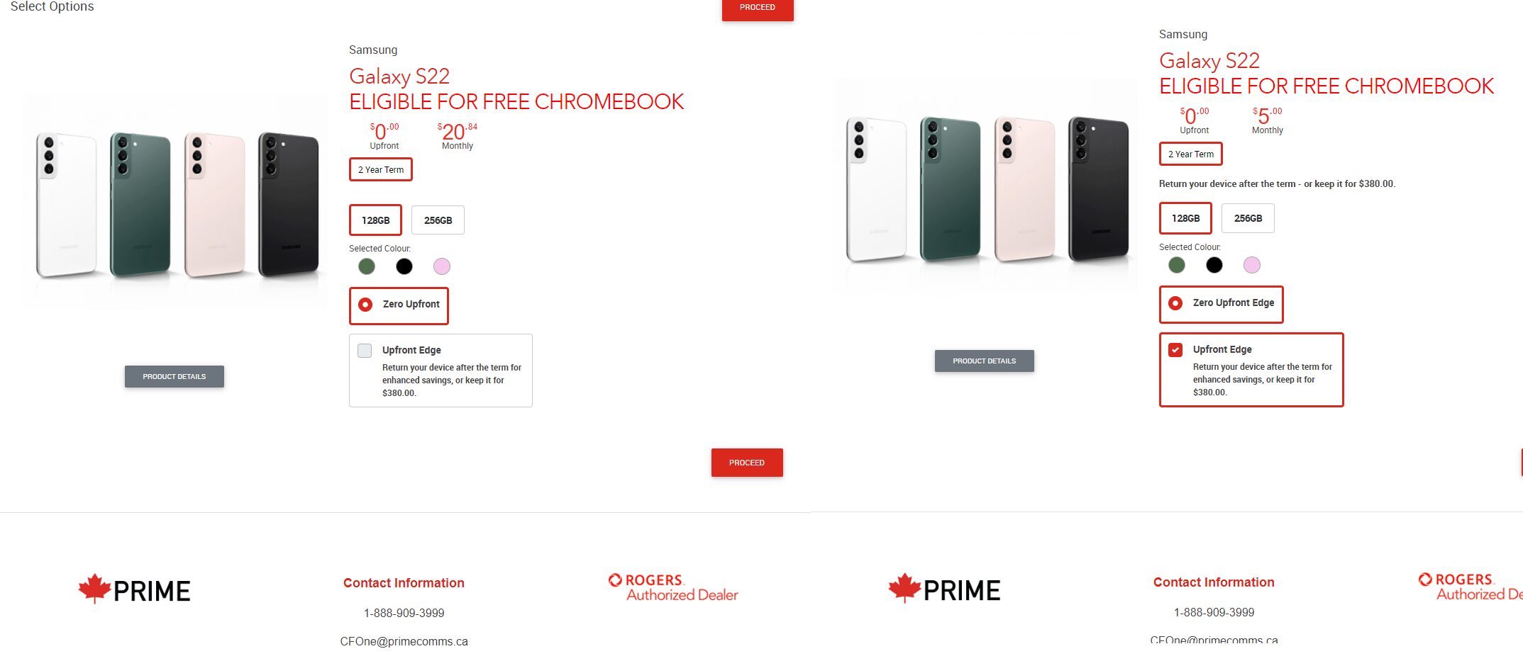 [Prime Wireless Rogers] CFONE Members 45/25gb + S22 & Free Chromebook