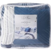 Life At Home 5 Pc Full/Queen And King Cotton Comforter Sets