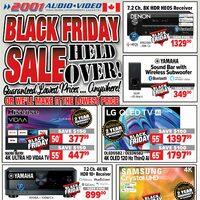 2001 Audio Video - Weekly Deals - Black Friday Sale Held Over Flyer