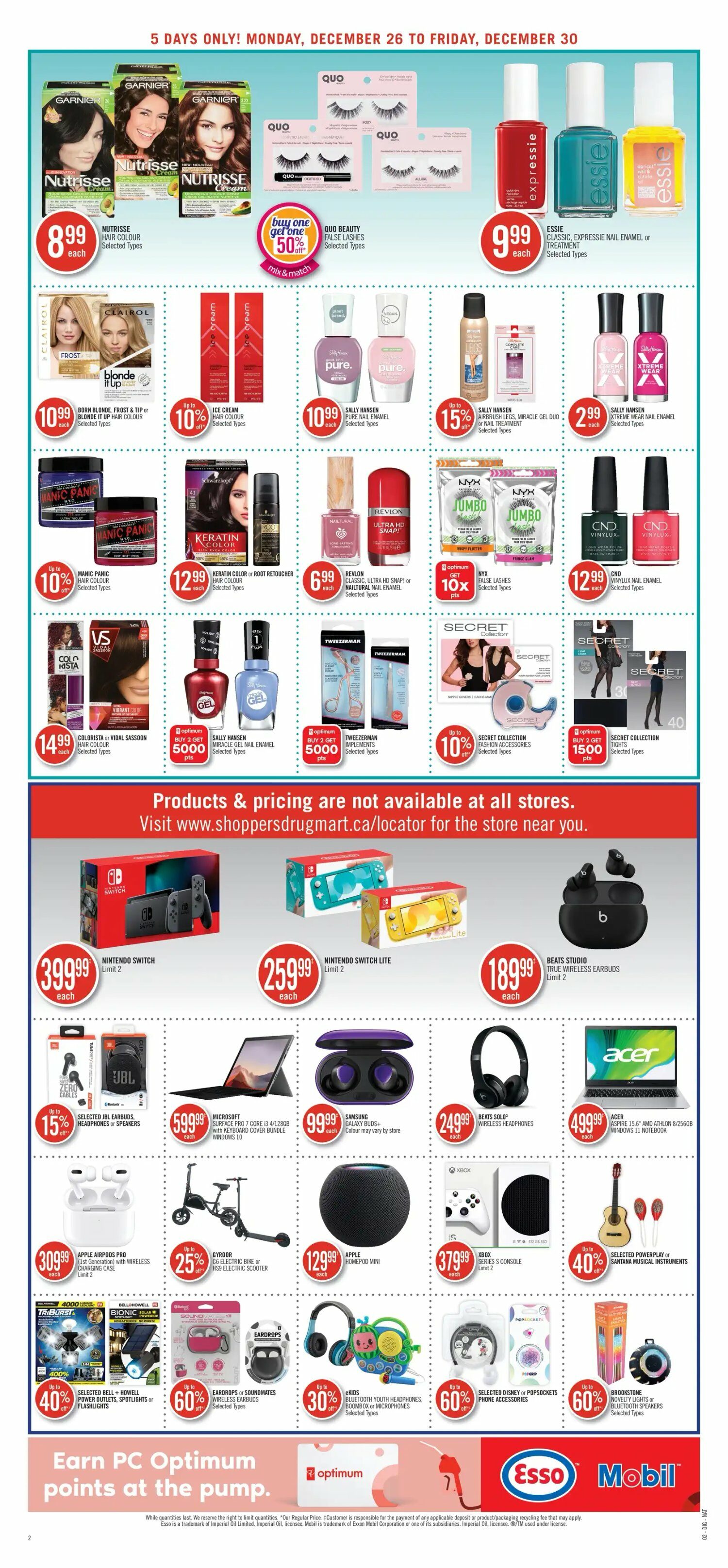 Shoppers Drug Mart Weekly Flyer 5 Days Only Boxing Day Sale