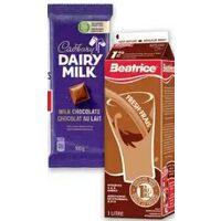 Beatrice Chocolate Milk Or Cadbury Dairy Milk Family Chocolate Bar