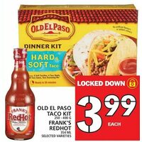 Old El Paso Taco Kit, Frank's Redhot