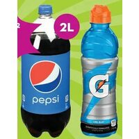 Pepsi Soft Drinks or Gatorade Sports Drink 