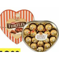 Nestle Turtles Large Heart or Ferrero Rocher Heart Chocolates