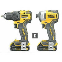 Dewalt 20V Max 2-Piece Atomic Brushless Compact Drill & Impact Driver Combo Kit 