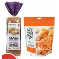 PC Cinnamon Raisin Bread, Casa Mendosa Tortillas or Ace Bakery Mini Crisps