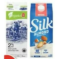 PC Organics Milk or Silk Beverages