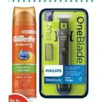 Gillette Fusion 5 Shave Gel, Schick Intuition Cartridges or Philips Grooming Appliances