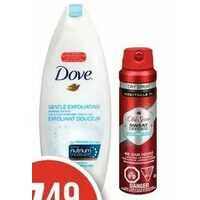 Old Spice Dry Spray Antiperspirant, Dove or Old Spice Pump Body Wash