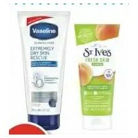 St. Ives Facial Cleansers, Vaseline or St. Ives Lotions