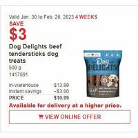 Dog Delights Beef Tendersticks Dog Treats