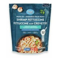 Great Value Creamy Alfredo Shrimp Fettuccine Pasta Kit 