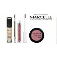 Marcelle Flawless Peau Parfaite skin Fusion Concealer Hypoallergenic Eye Brow Pencil, Lux Gloss, ultimate Volume Mascara Or Cream Blush 