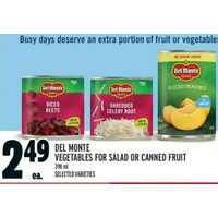 Del Monte Vegetables For Salad Or Canned Fruit