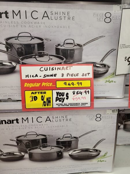 Cuisinart 10-Piece Mica Shine Stainless Cookware Set 