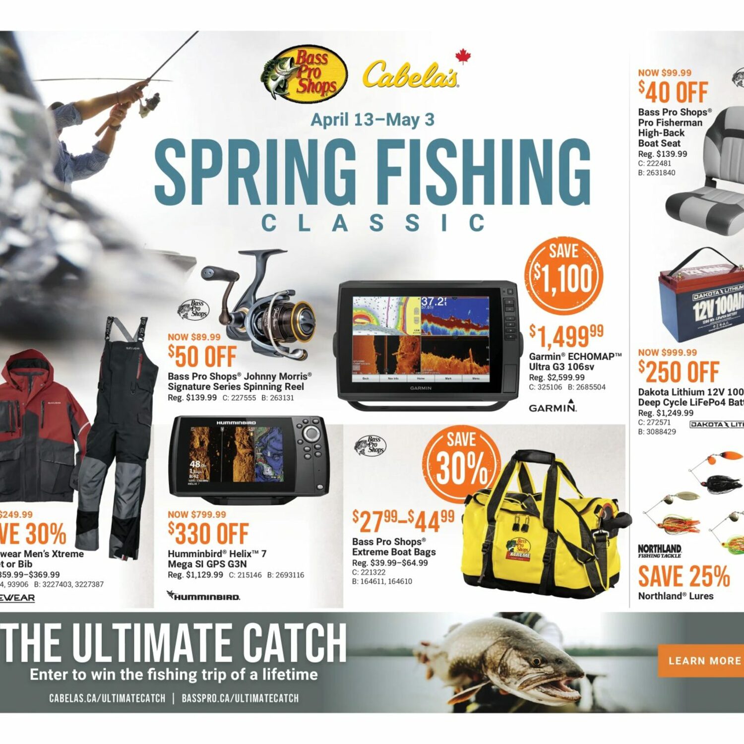 Bass Pro Shops Weekly Flyer - Spring Fishing Classic (AB) - Apr 13 – May 3  