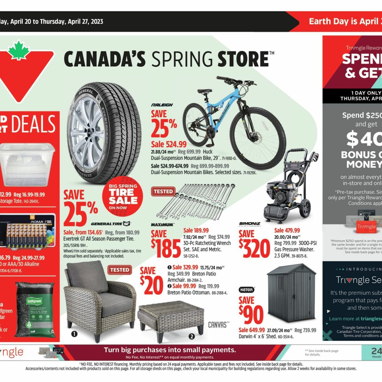 Canadian Tire Weekly Flyer Weekly Deals Canada's Spring Store (AB/SK/MB/NS/PE/YT) Apr 20