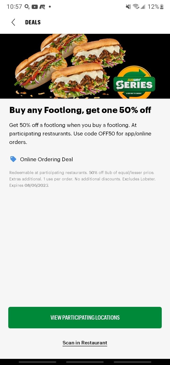 Subway] $5 off Footlong Combo on SkipTheDishes - RedFlagDeals.com