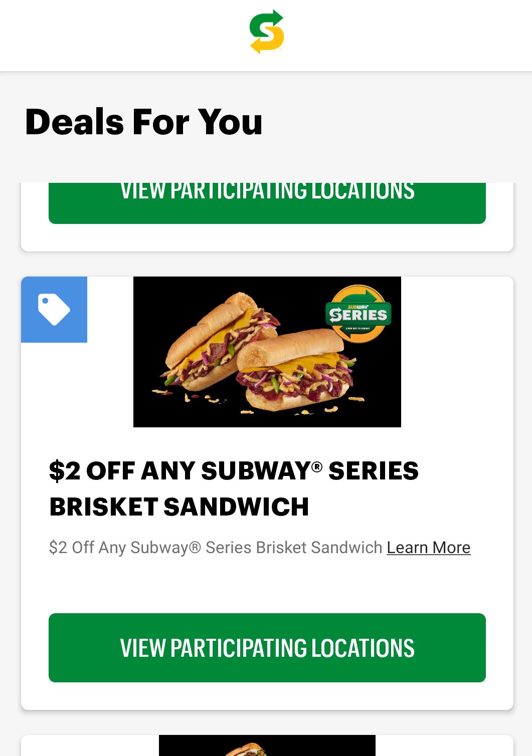 Subway Coupons - 50% OFF in December 2023