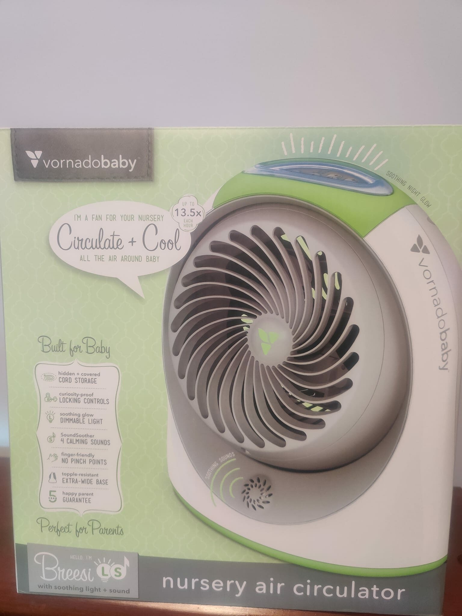 Vornadobaby Breesi LS Nursery Air Circulator, Light + Sound Machine 30