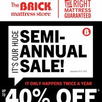 The Brick - Mattress Store - Semi-Annual Sale (AB/ON) Flyer