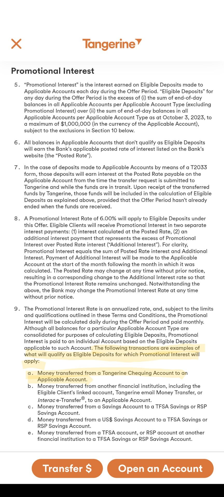 [Tangerine] Special savings rate at 6 until 29 Feb YMMV Page 13