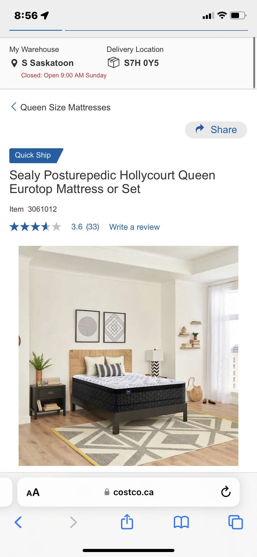 [Costco] Sealy Mattress from Costco 459 instore Forums