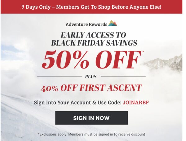 [Eddie Bauer] [Black Friday] Early Access for Members / 50% OFF / 40% ...