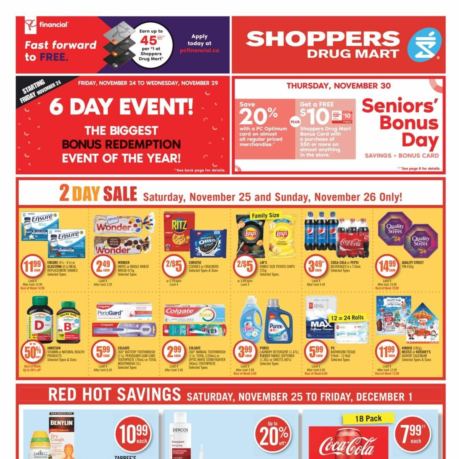 Shoppers Drug Mart Weekly Flyer - Weekly Savings (ON) - Nov 25 – Dec 1 