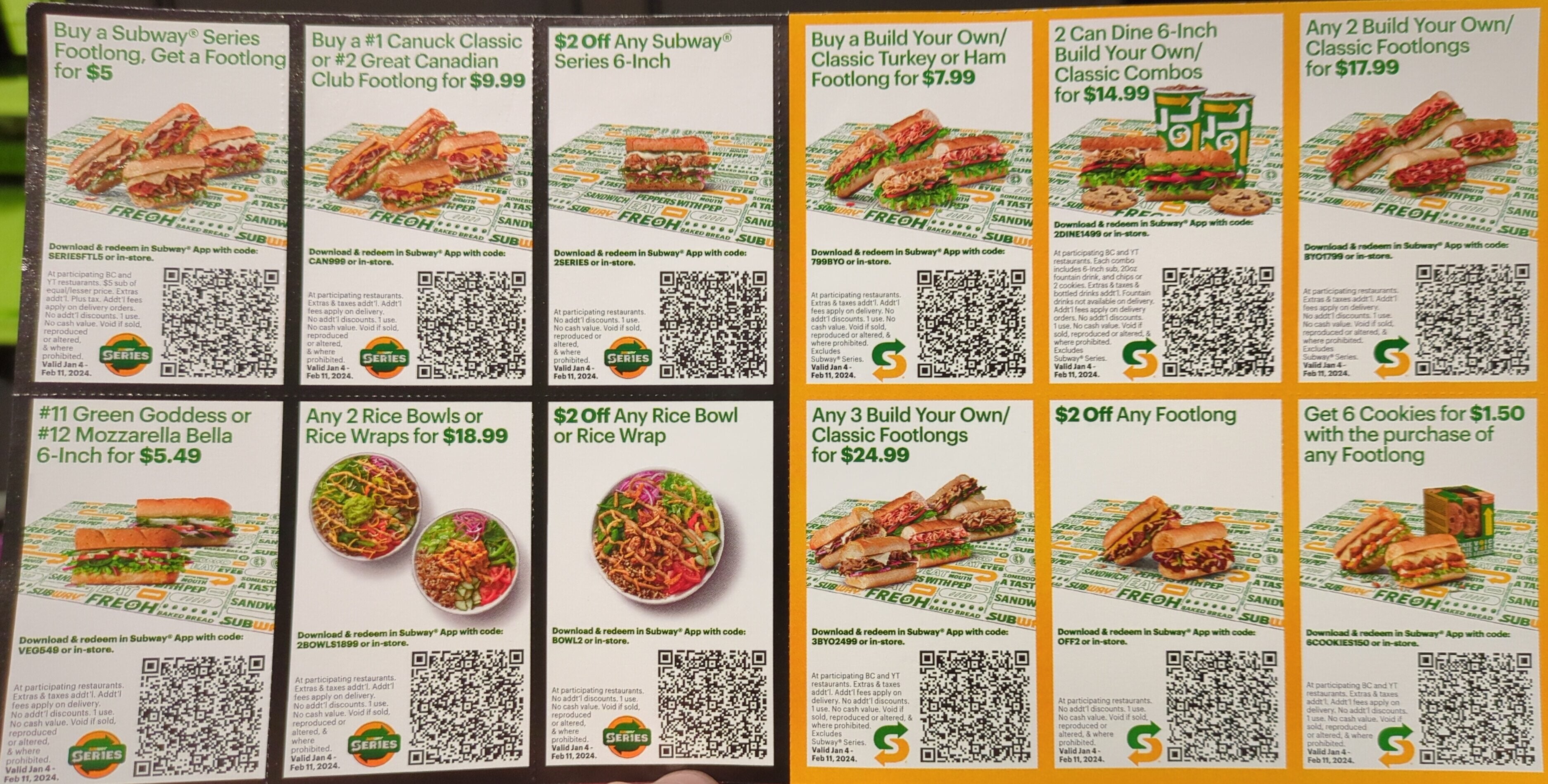 [Subway] Canadawide Subway coupons Forums